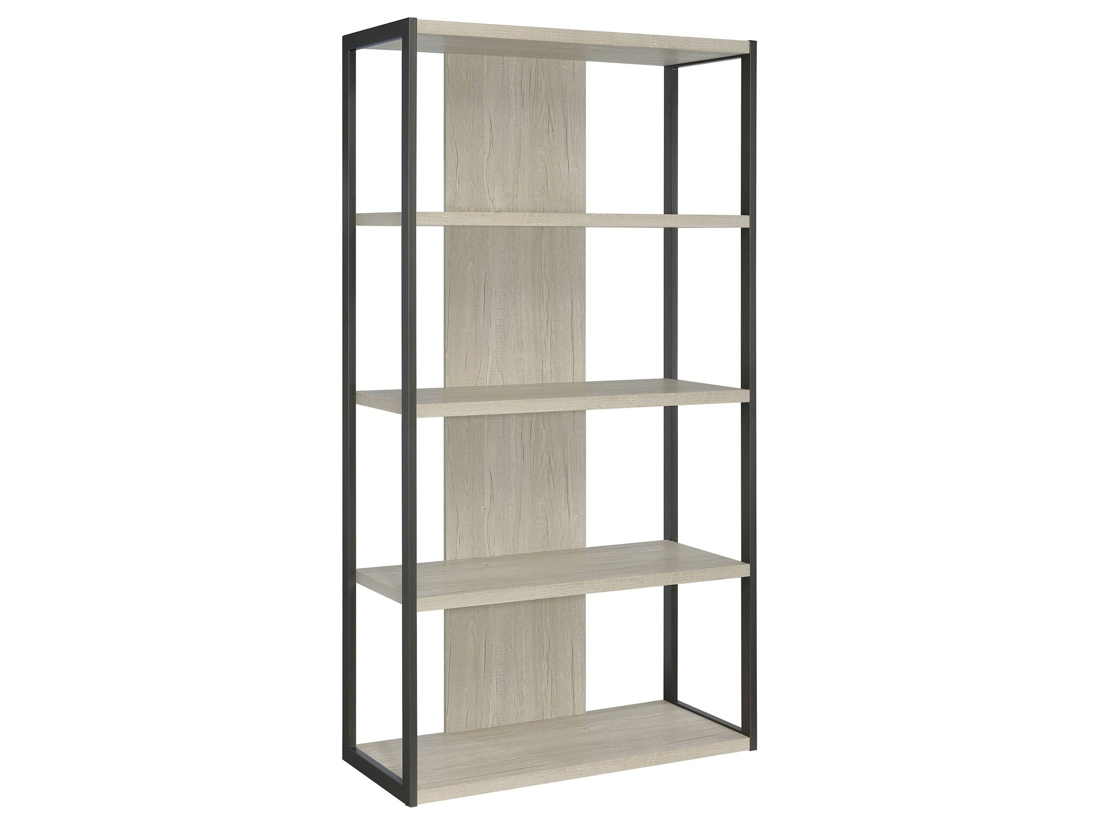 Loomis 72-inch 4-shelf Bookshelf Whitewashed Grey