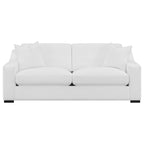 Ashlyn 2-piece Upholstered Sloped Arm Sofa Set White