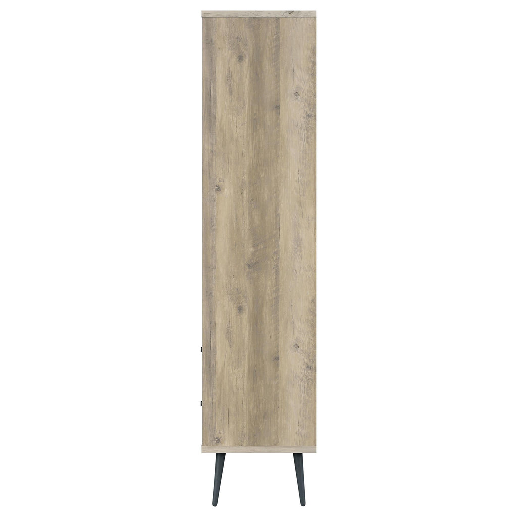 Maeve 70-inch 3-shelf Bookcase with Drawers Distressed Pine