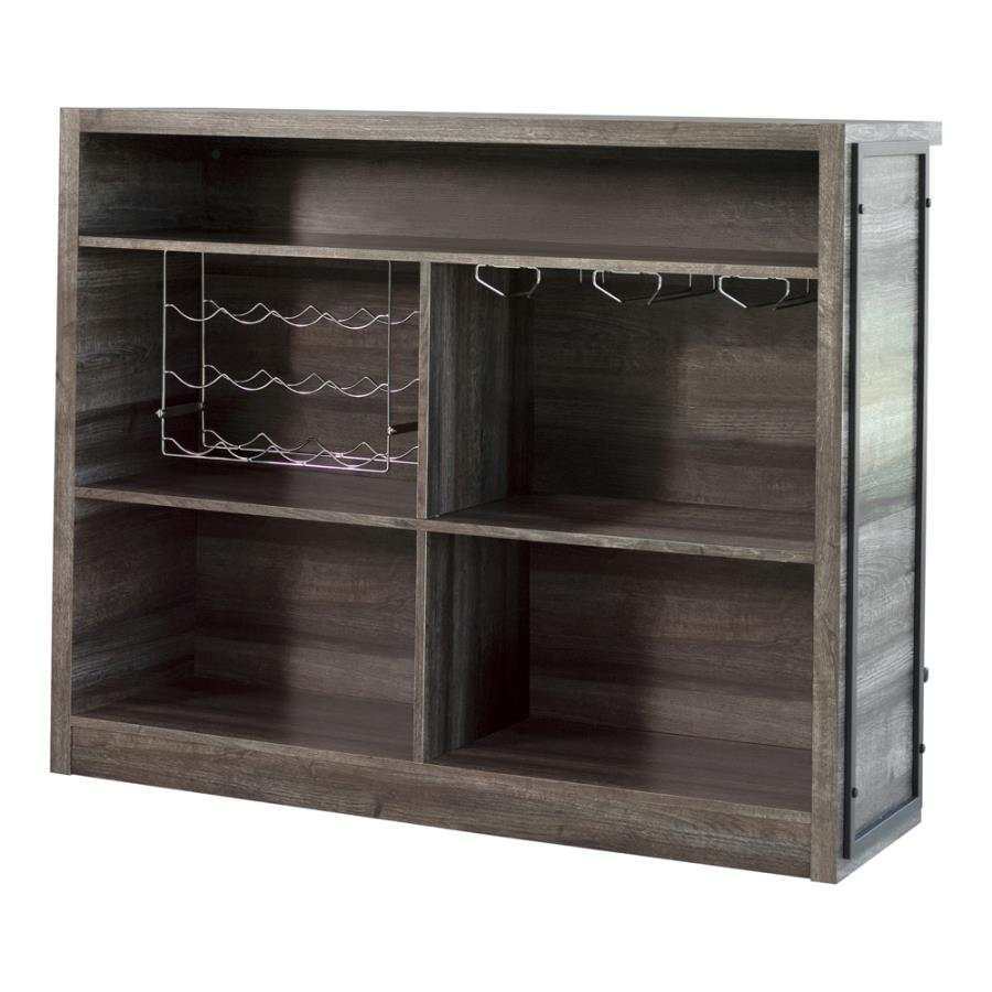 Joe 5-shelf Composite Wood Home Bar Wine Cabinet Aged Oak