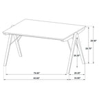 Randolph 82-inch Rectangular Dining Table Sheesham and Brown