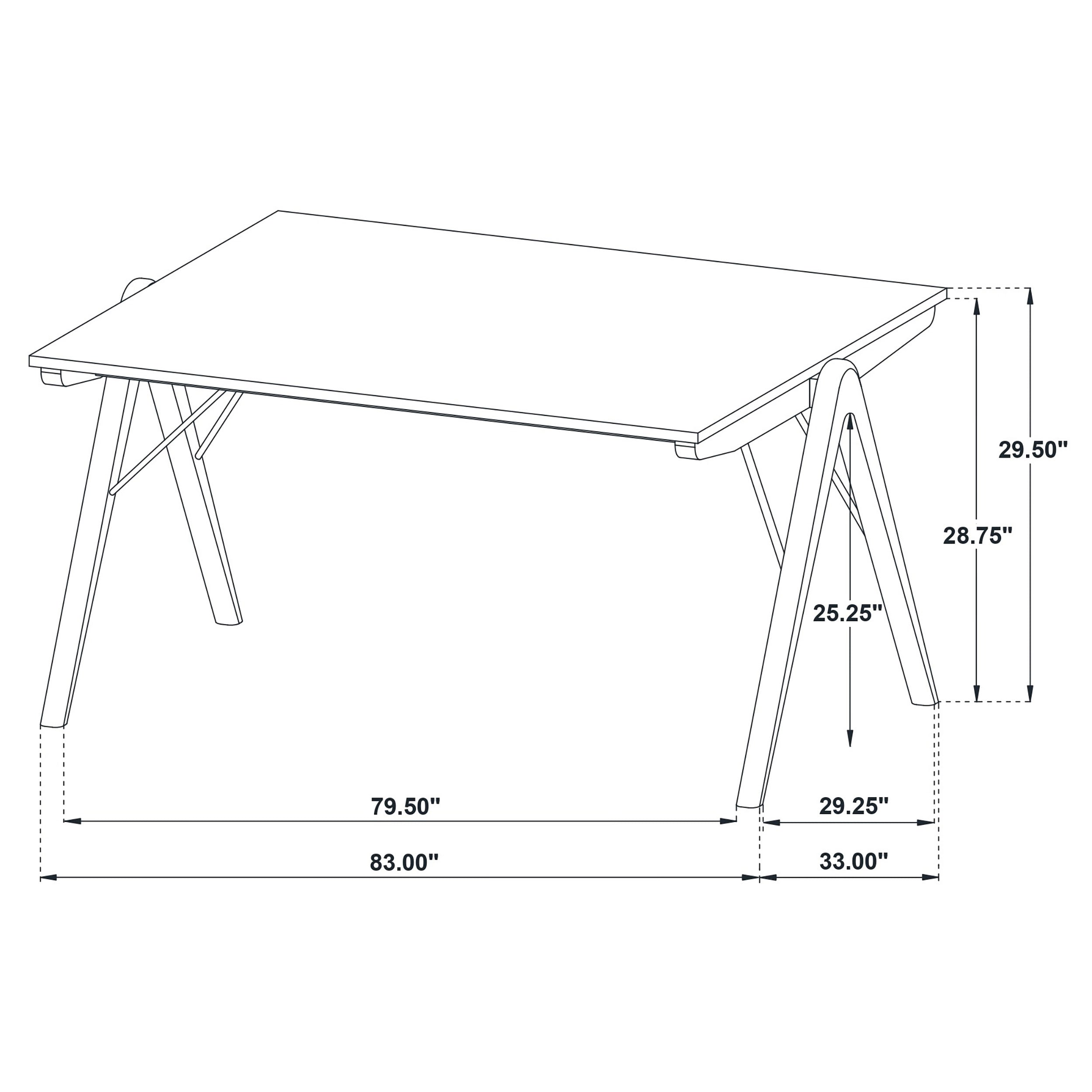 Randolph 82-inch Rectangular Dining Table Sheesham and Brown