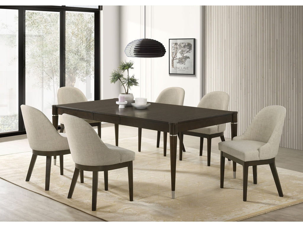 Reseda 7-piece Rectangular Dining Set Ash Brown