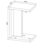 Clower Engineered Wood C-Shaped Sofa Side Table Light Oak