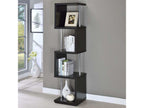 Baxter 67-inch 4-shelf Bookshelf White and Chrome