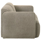 Dorset Fabric Upholstered Round Track Arm Loveseat White