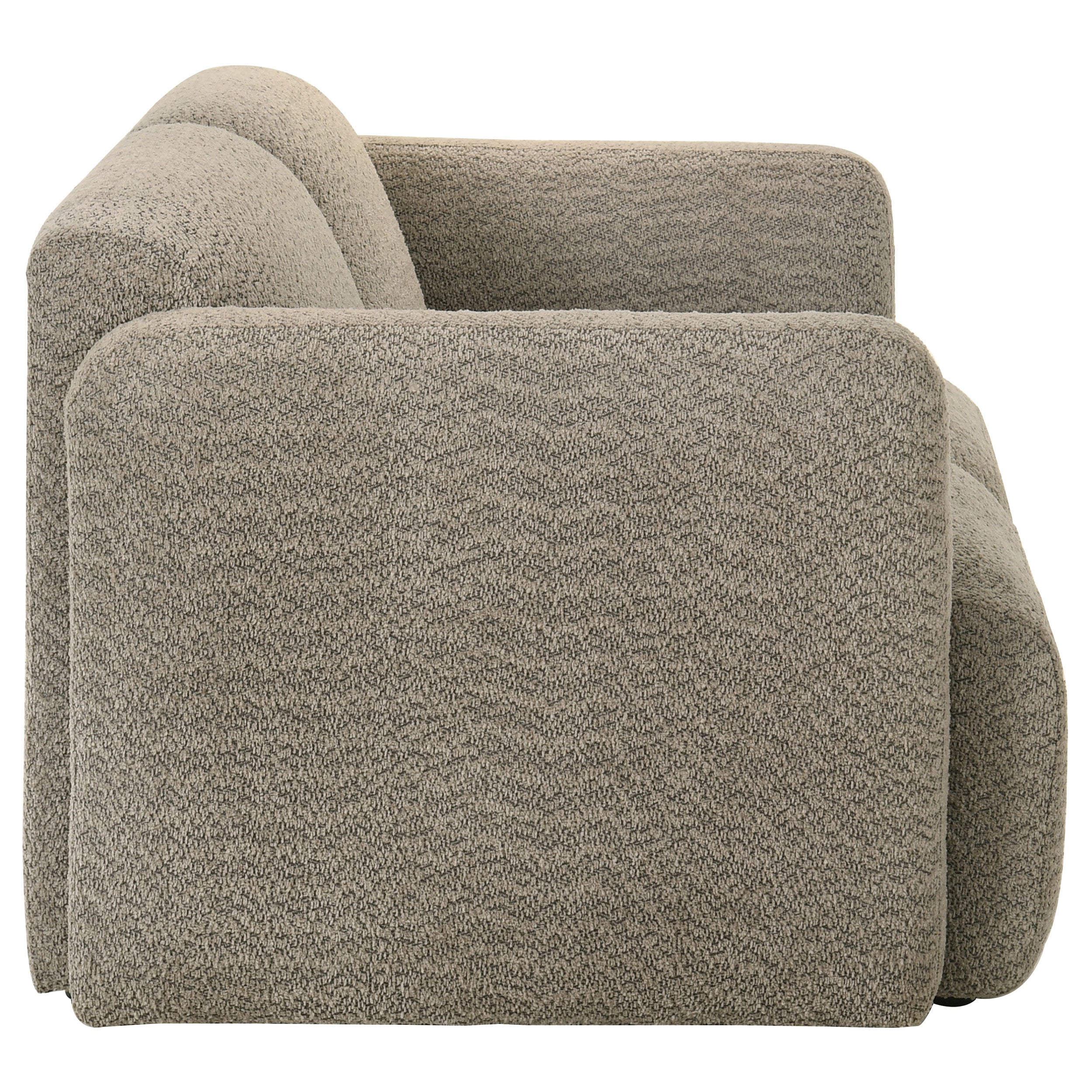 Dorset Fabric Upholstered Round Track Arm Loveseat White
