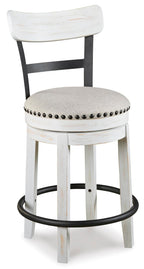 D546-524 counter-height swivel barstool on a clean white background
