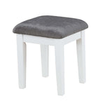 Elijah Vanity Set with Lighting & Stool White and Dark Grey