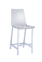 Juelia Clear Acrylic Counter Chair Chrome (Set of 2)