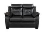 Finley Upholstered Padded Arm Tufted Loveseat Black