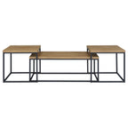 Straden 3-piece Engineered Wood Coffee Table Set Mango and Black