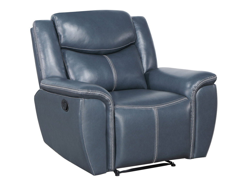 Sloane Upholstered Padded Arm Recliner Chair Blue