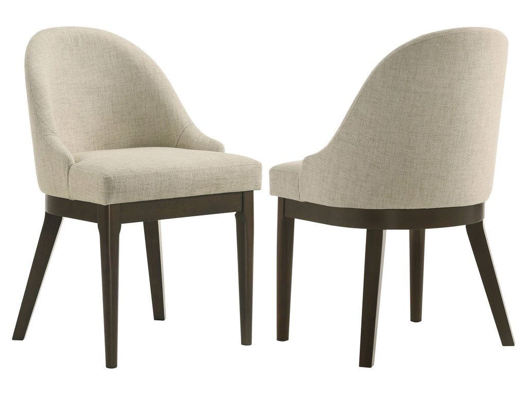 Reseda Upholstered Dining Side Chair Beige (Set of 2)