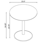 Ganso Round Metal Coffee Table With Tempered Glass Top Black