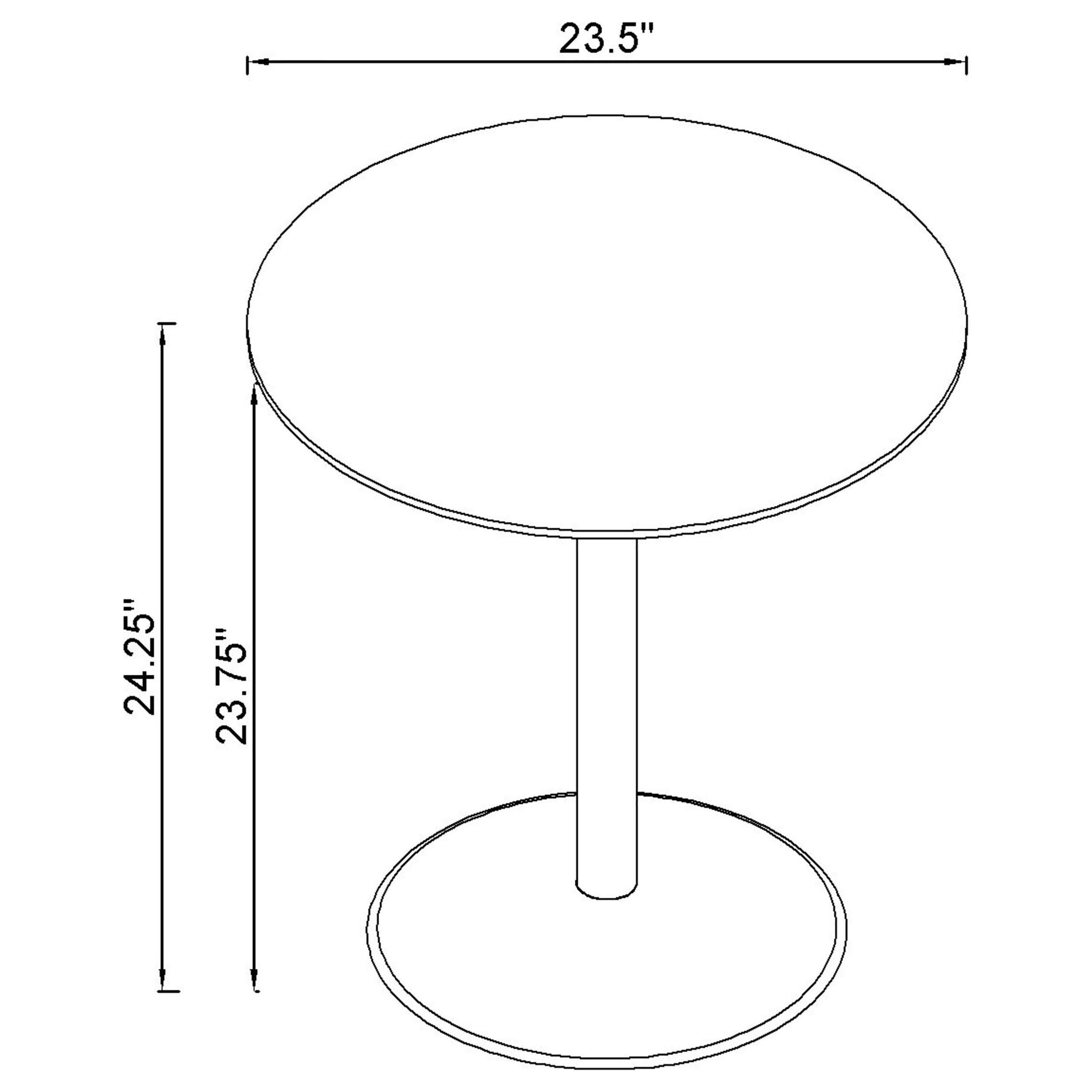 Ganso Round Metal Coffee Table With Tempered Glass Top Black