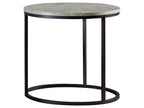 Lainey Round Faux Marble Side End Table Grey