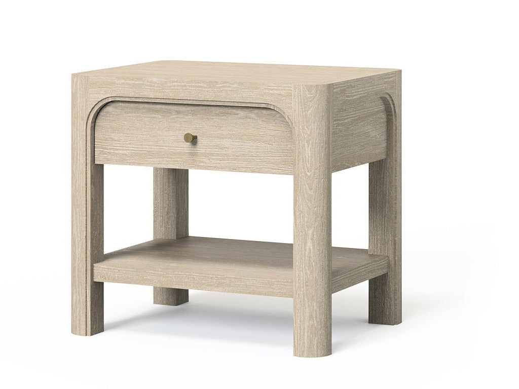 Solano 1-drawer Nightstand Bedside Table Weathered Mango