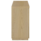 Tilbury 2-door Glass Front Accent Display Cabinet Light Oak