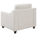 Christine 2-piece Upholstered Sloped Arm Sofa Set Beige