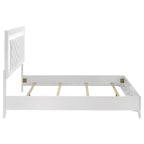 Cassia Eastern King LED Panel Bed White High Gloss