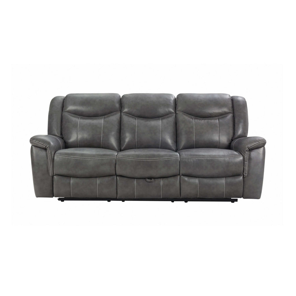 Conrad Upholstered Padded Arm Motion Sofa Grey