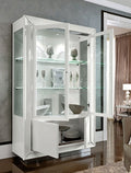 ESF Furniture - Dama Bianca 2-Door China w-Light - DAMABIANCA2DCHINA