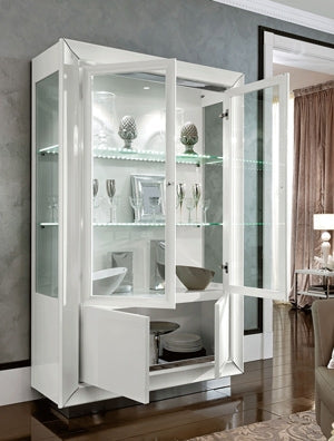 ESF Furniture - Dama Bianca 2-Door China w-Light - DAMABIANCA2DCHINA
