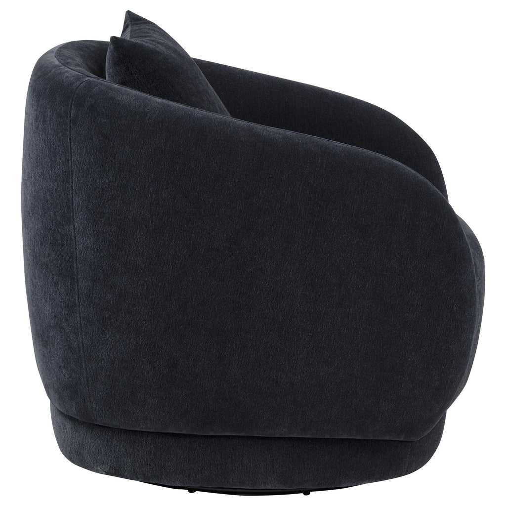 Arnaud Chenille Upholstered Swivel Accent Chair Green