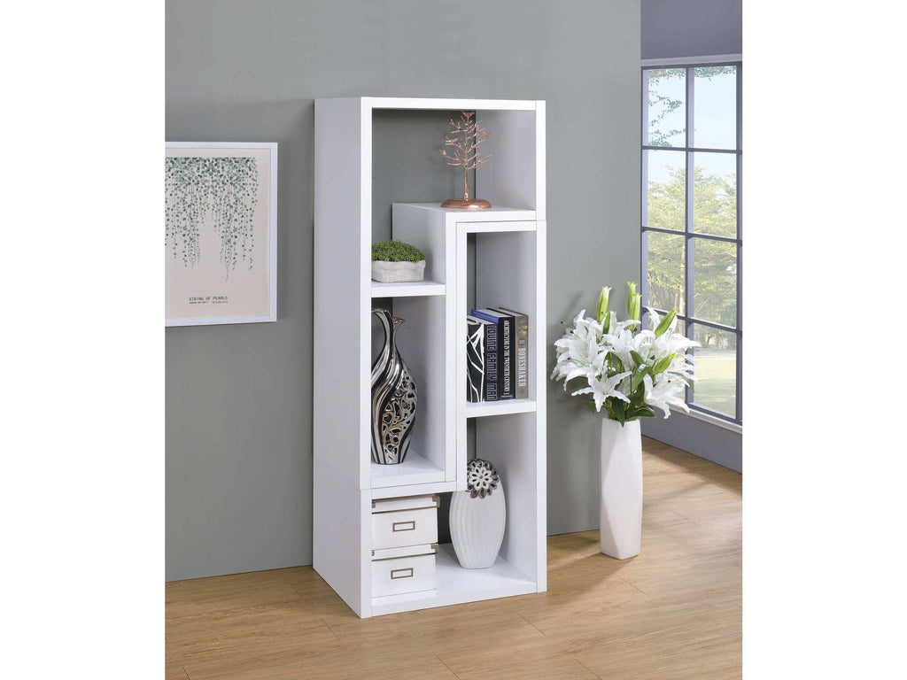 Velma Multipurpose TV Stand and Bookshelf White