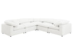 Raleigh 5-piece Boucle Upholstered Modular Sectional Ivory