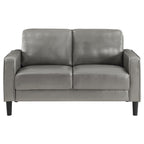 Ruth 2-piece Upholstered Track Arm Sofa Set Black
