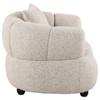 Whitney Contemporary Channel Tufted Woven Fabric Upholstered Accent Chair