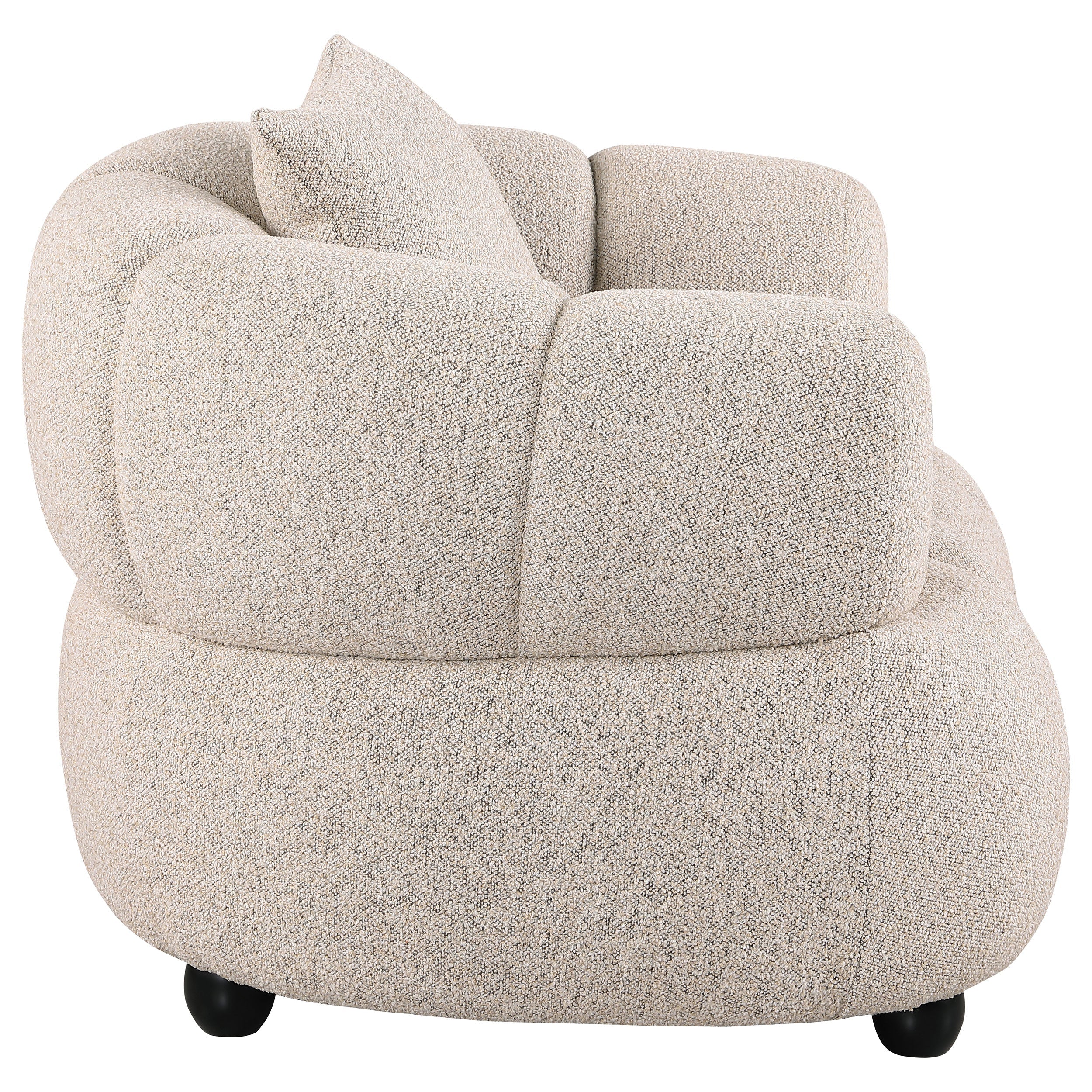 Whitney Contemporary Channel Tufted Woven Fabric Upholstered Accent Chair