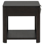 Marcelo Wood End Table with Drawer and Shelf Coffee