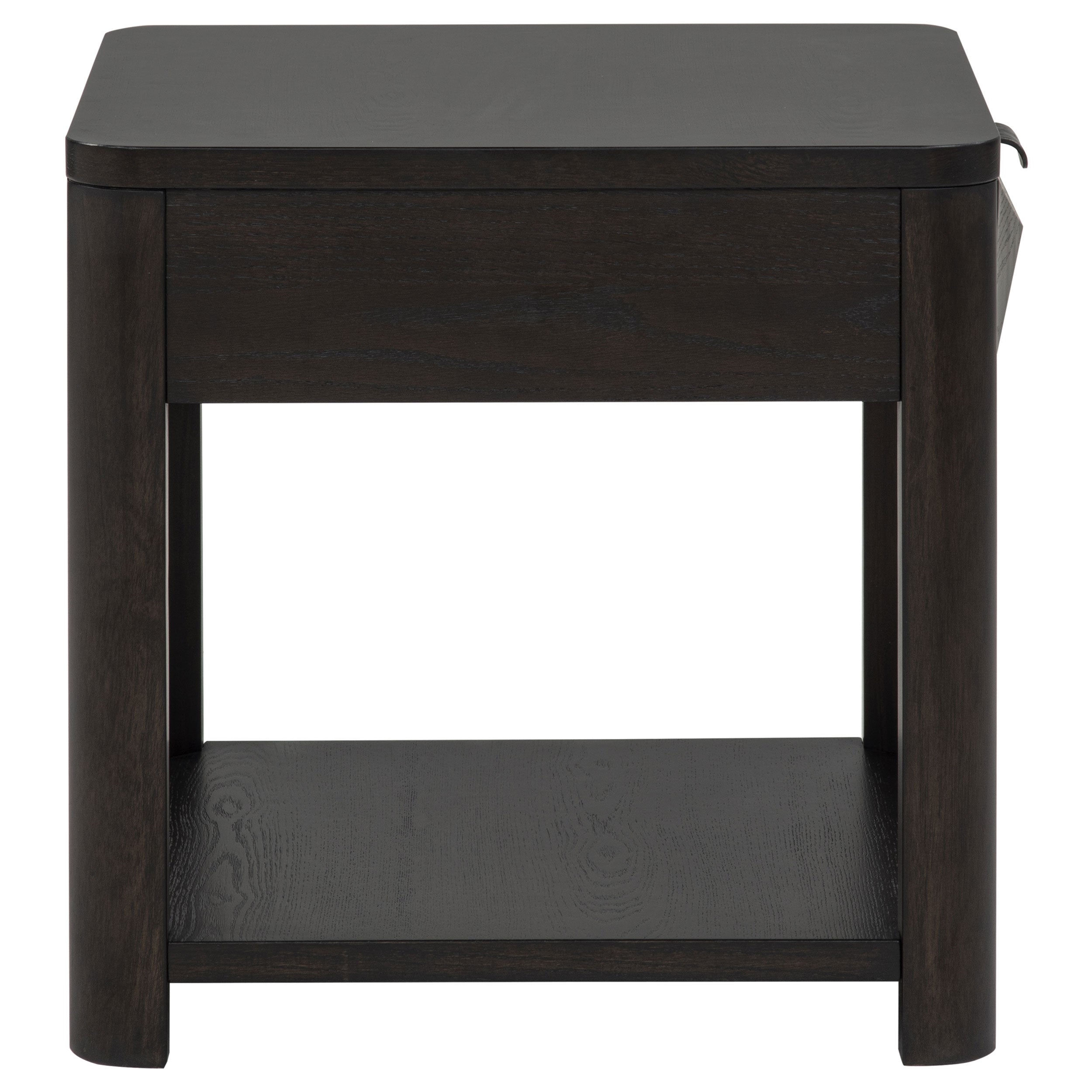 Marcelo Wood End Table with Drawer and Shelf Coffee