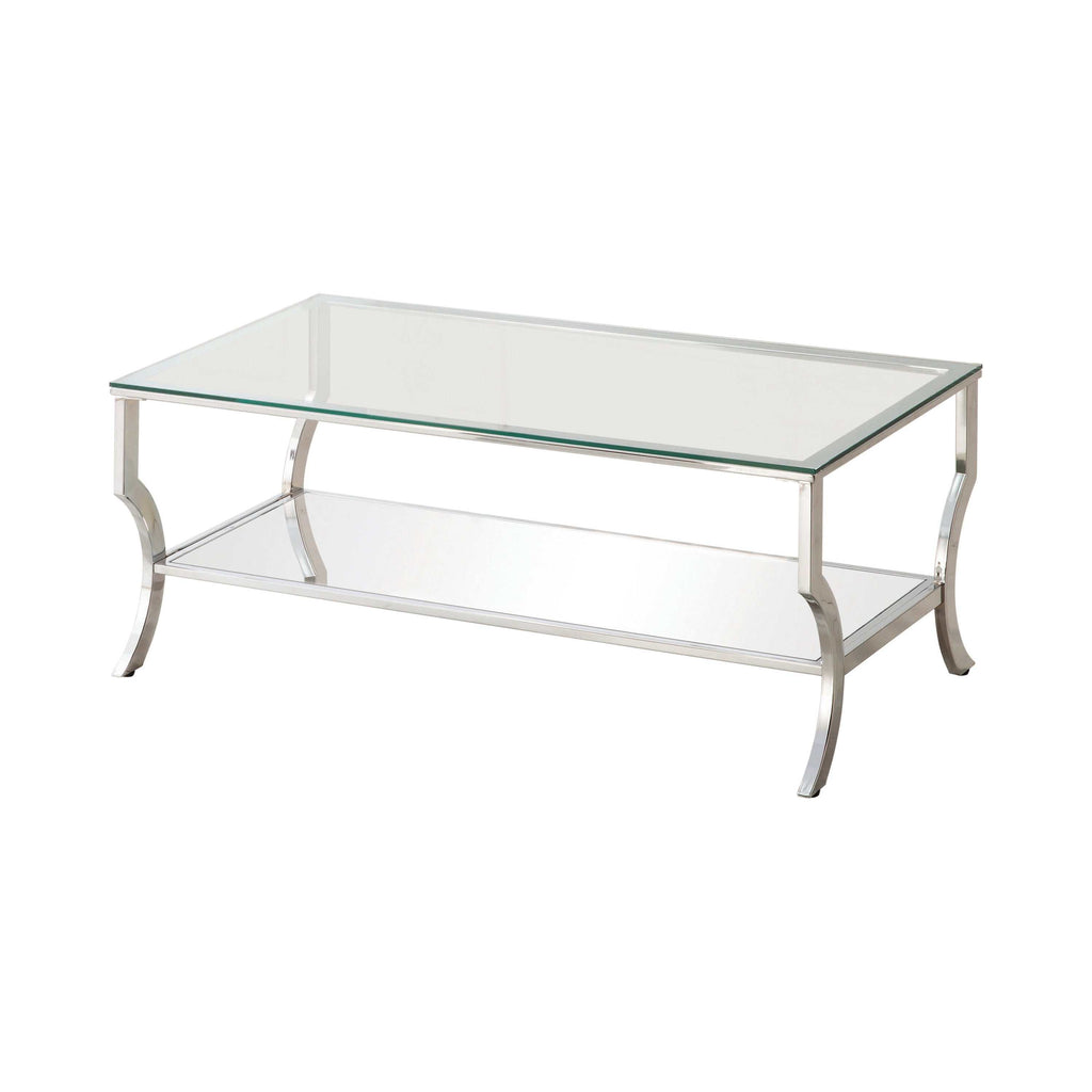 Saide Rectangular Glass Top Coffee Table Chrome