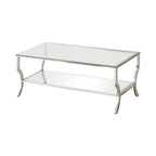 Saide Rectangular Glass Top Coffee Table Chrome