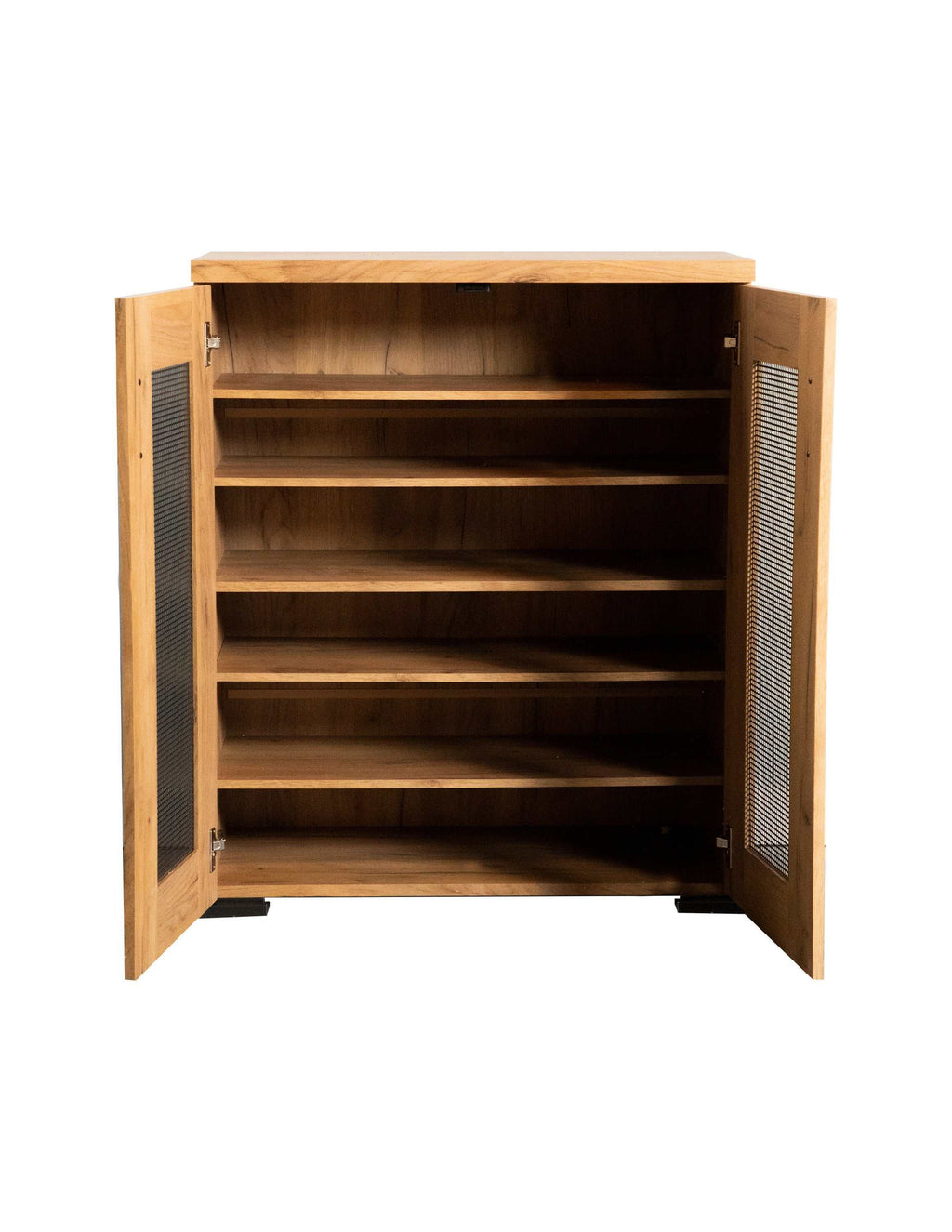 Bristol 6-shelf Engineered Wood Shoe Cabinet Golden Oak