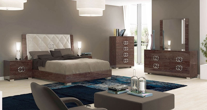 ESF Furniture - Prestige 6 Piece Deluxe King Sleigh Bedroom Set - DELUXE-EK-6SET