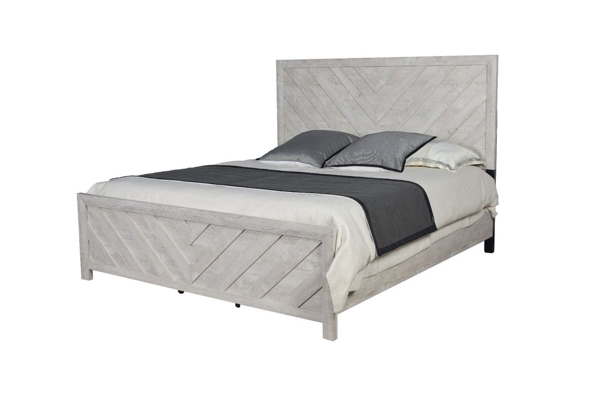 Galaxy Home Denver King Bed in Rustic Oak