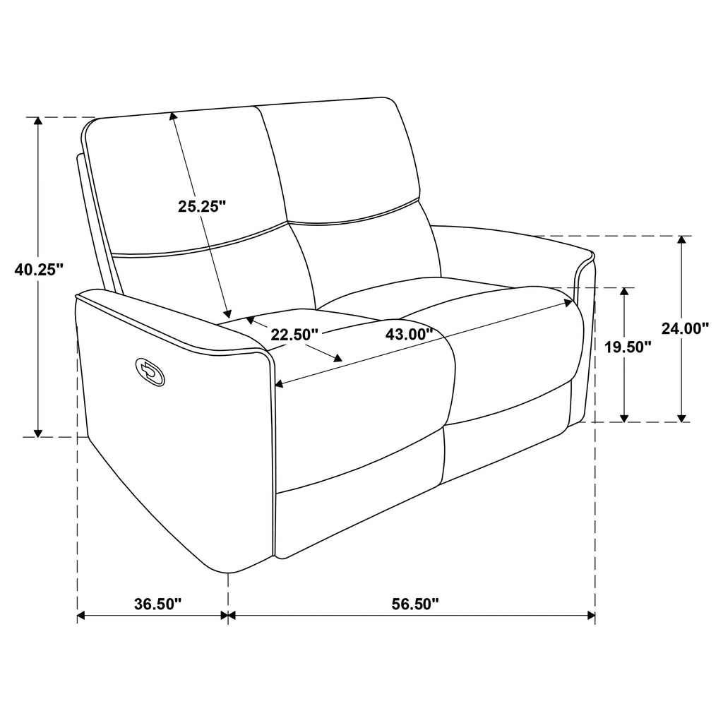 Navarro Chenille Upholstered Reclining Loveseat Dark Brown