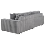 Jacana Corduroy Upholstered Dual Power Chaise Sofa Ivory