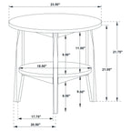 Bradley Round SmartTop End Side Table Smokey Grey and Dark Brown
