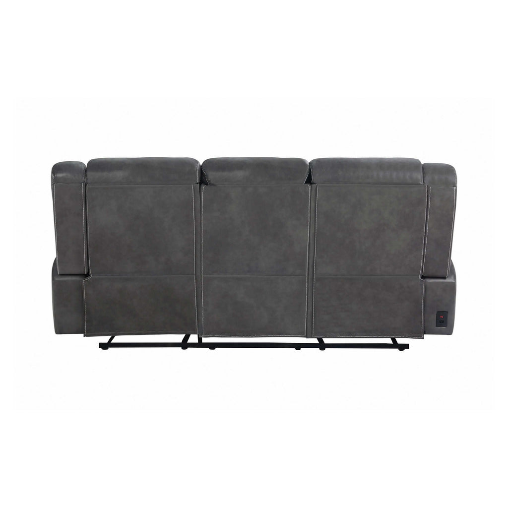 Conrad Upholstered Padded Arm Motion Sofa Grey