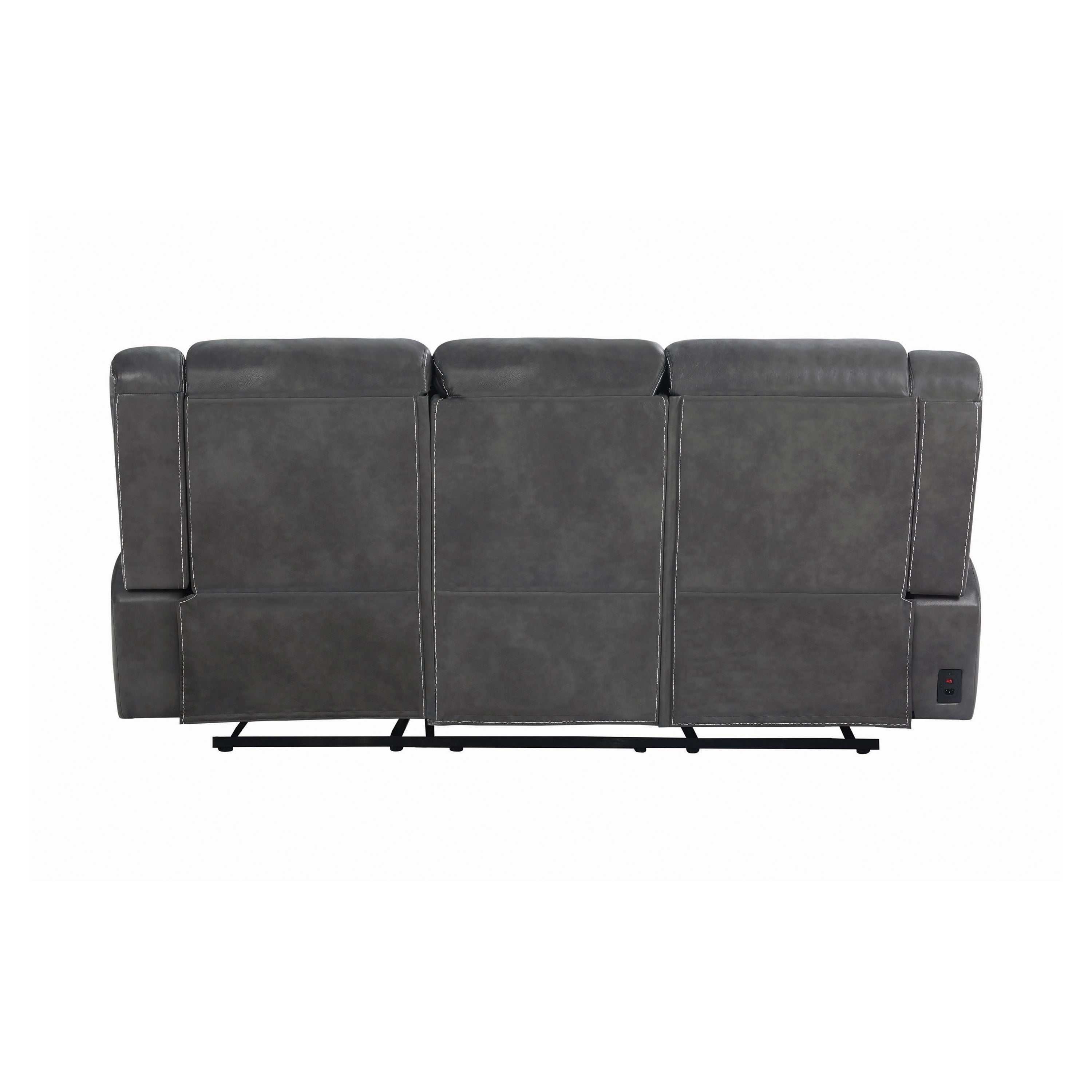 Conrad Upholstered Padded Arm Motion Sofa Grey