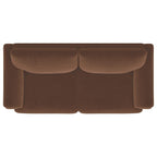 Selma 2-piece Velvet Upholstered Crescent Arm Sofa Set Rust