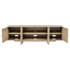 Kailani 79-inch 4-door Cane TV Stand Media Console Beige Oak