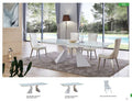 ESF Furniture - Modern 5 Piece  Extandable Dining Room Set - 992DININGTABLE-5SET