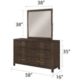 Galaxy Home Kenzo Mirror Brown